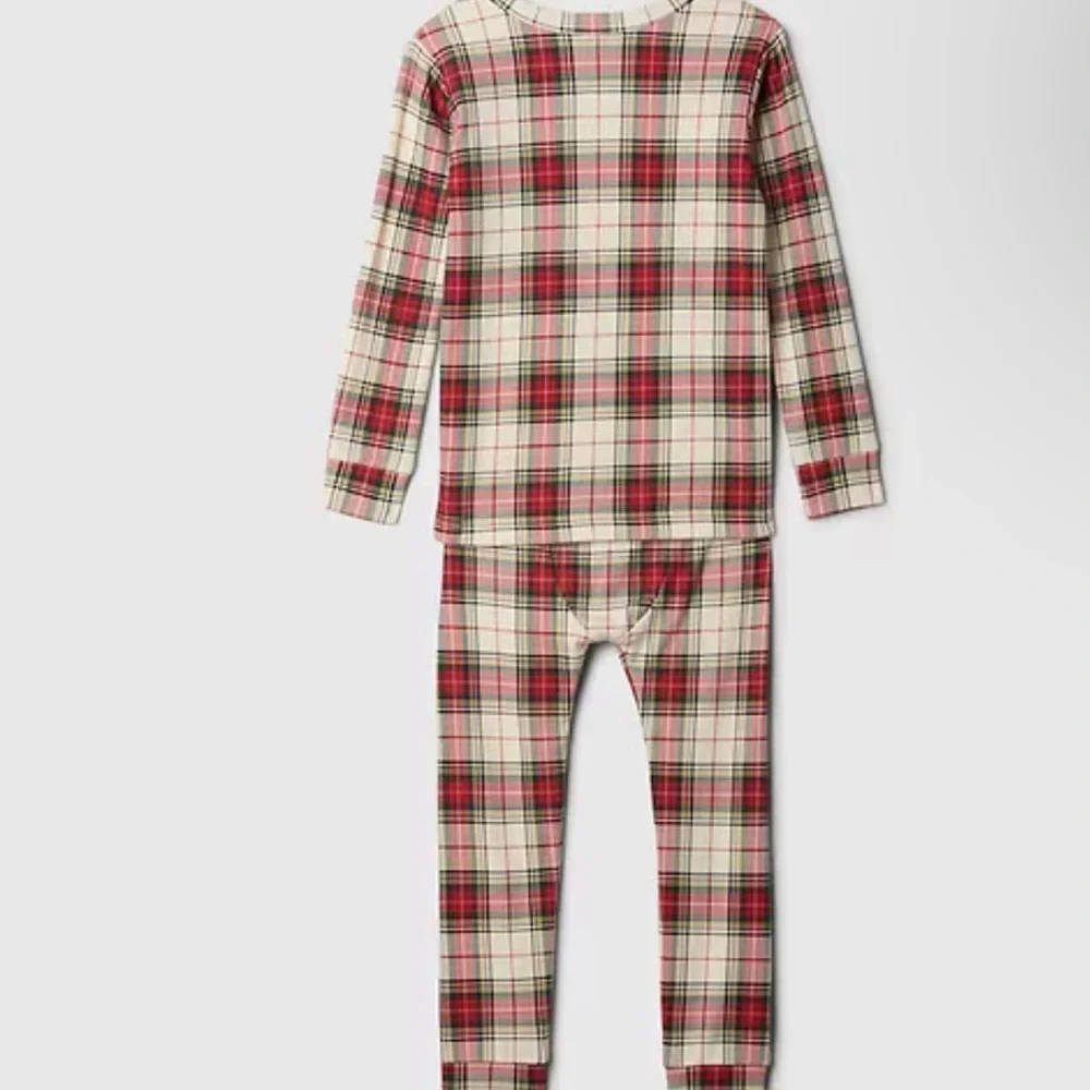 GAP Red and Cream Plaid Kids Pajama Set